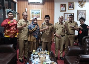 Pengurus Tapak Suci Putera Muhammdiyah Kabupaten Gowa audiens dengan Wakil Bupati Gowa, H. Abd Rauf Malaganni
