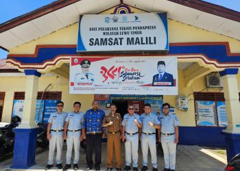 Kunjungan Kerja Kepala Cabang Jasa Raharja Sulawesi Selatan Di Samsat Malili Luwu Timur