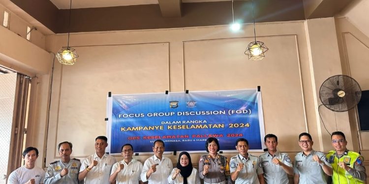 Turunkan Angka Laka Lantas dan Fatalitas di wilayah Kab. Gowa, Jasa Raharja Sulsel mengikuti FKLL (FGD)
