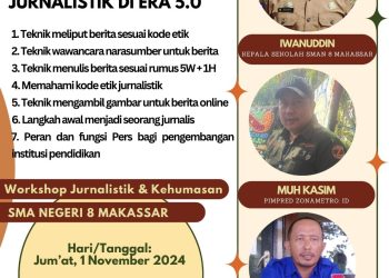 Cetak Jurnalis Handal, MOI Sulsel Gelar Pelatihan Jurnalistik di SMA 8 Makassar