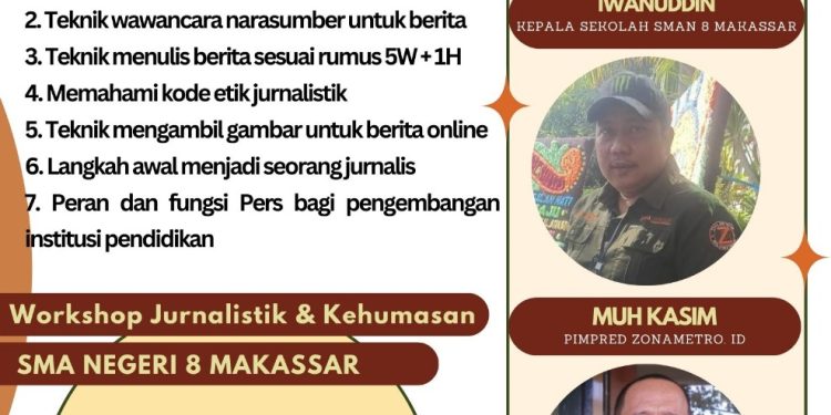 Cetak Jurnalis Handal, MOI Sulsel Gelar Pelatihan Jurnalistik di SMA 8 Makassar